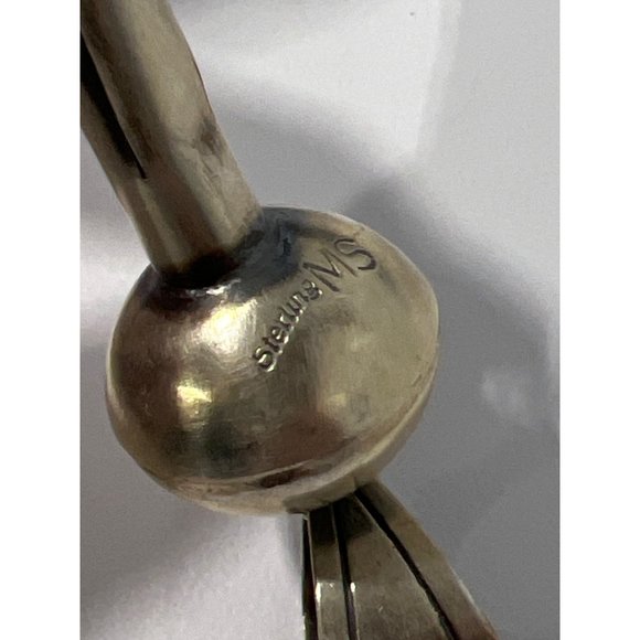 Diamond Bar Navajo Blossom Pendant Womens Sterling Southwestern Bohemian NEW - Picture 3 of 5